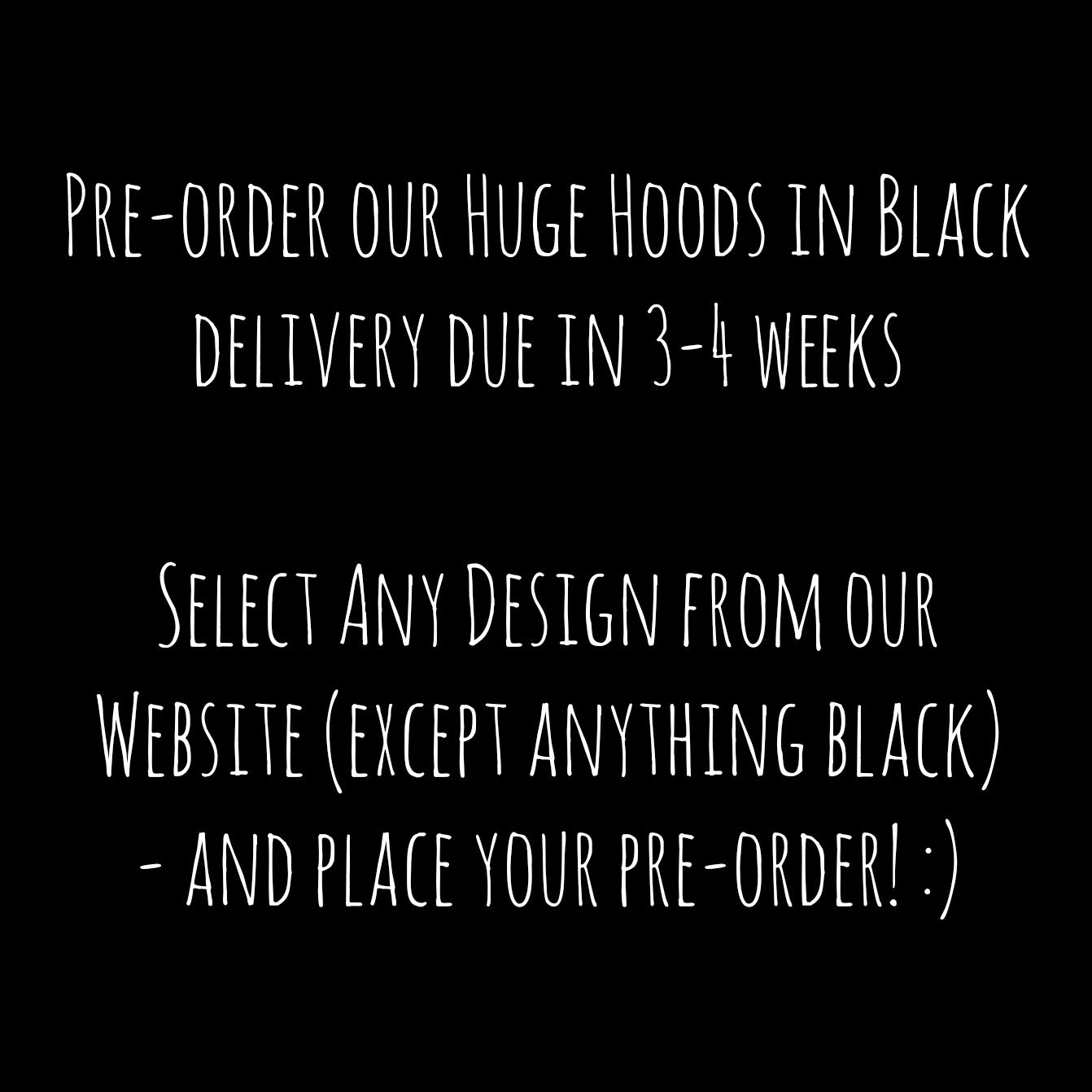 Pre-Order - New Style - Huge Size - Oversized Comfy Hoody in BLACK