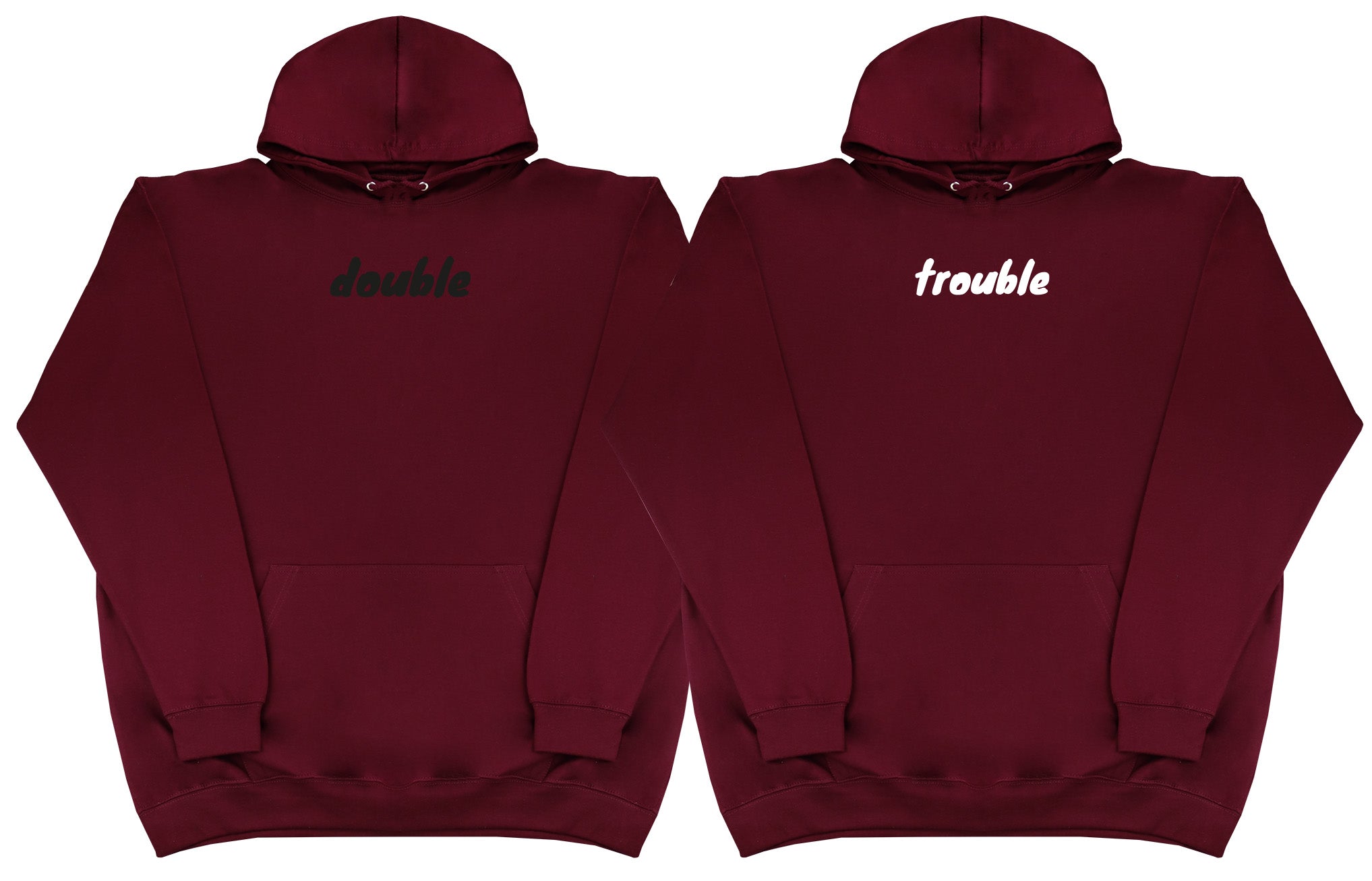 Double Trouble Matching Set - Huge Oversized Comfy Original Hoody