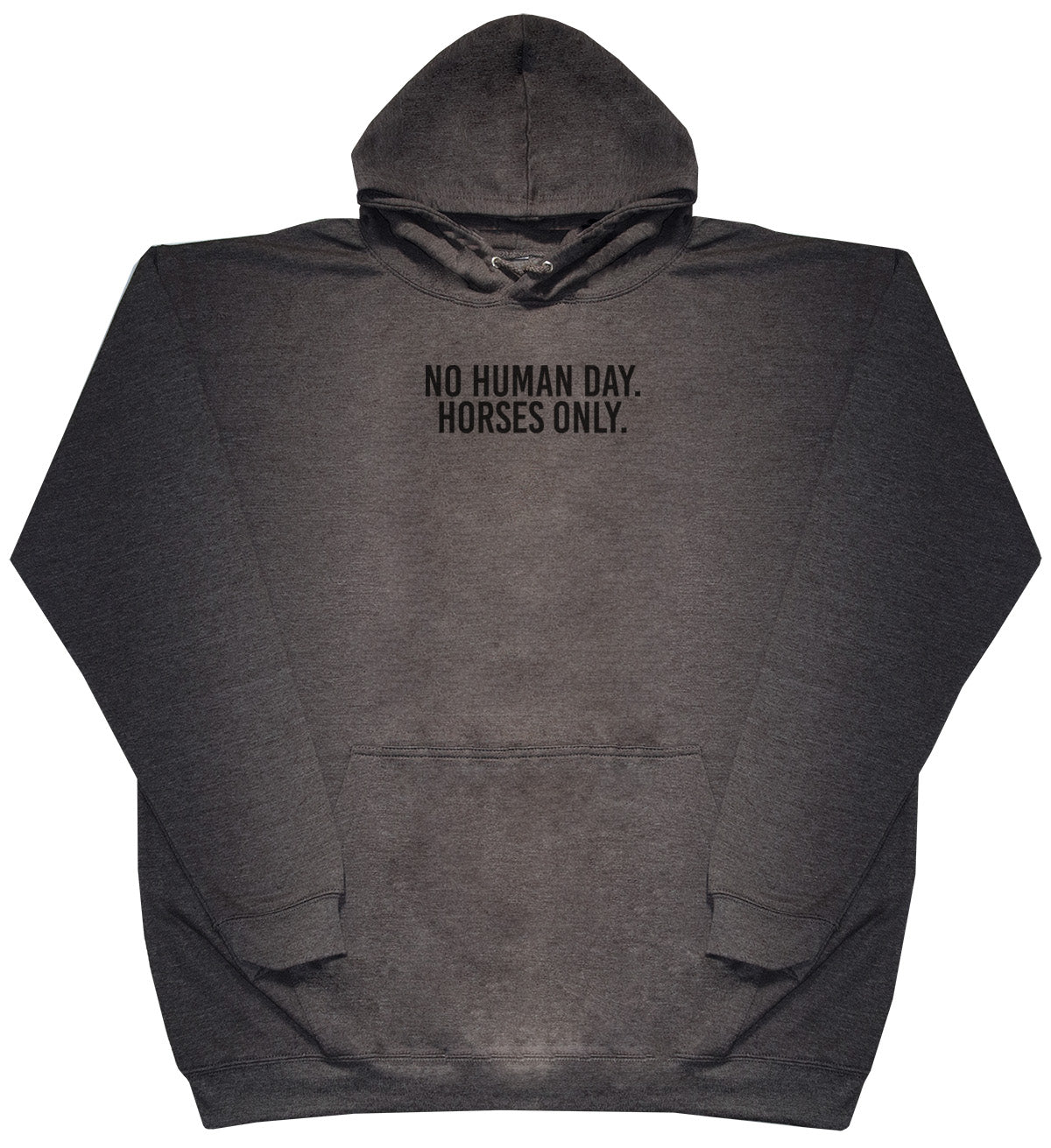 No Human Day. Horses Only - Huge Oversized Comfy Original Hoody