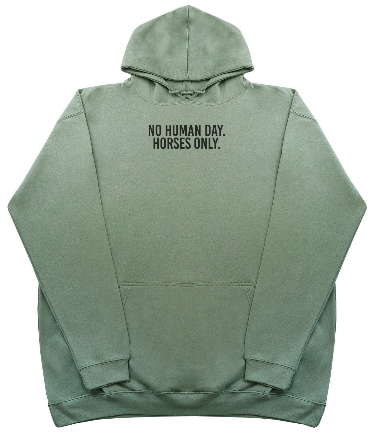 No Human Day. Horses Only - Huge Oversized Comfy Original Hoody