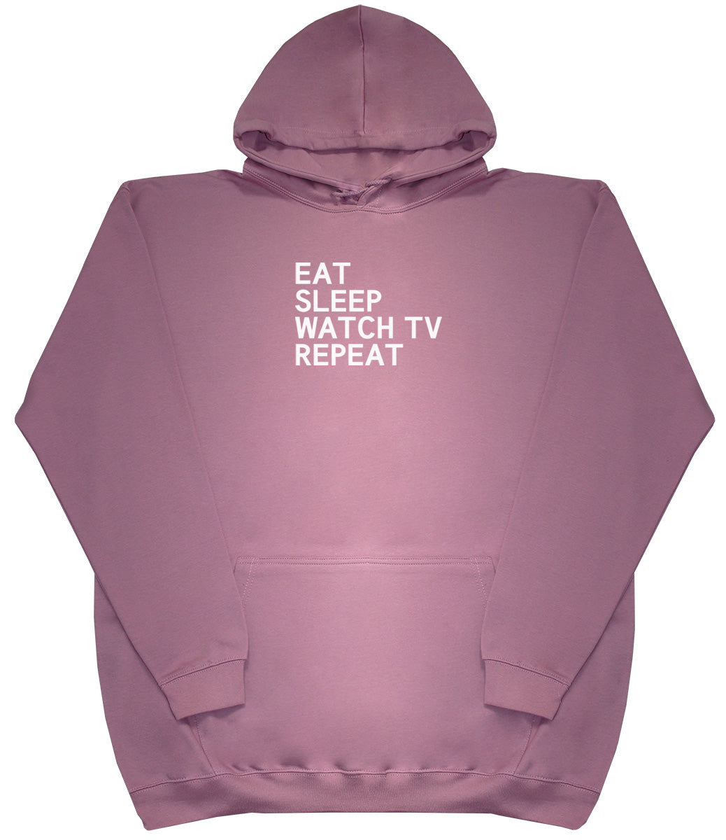 Eat Sleep Watch TV Repeat - Kids Oversized Comfy Original Hoody