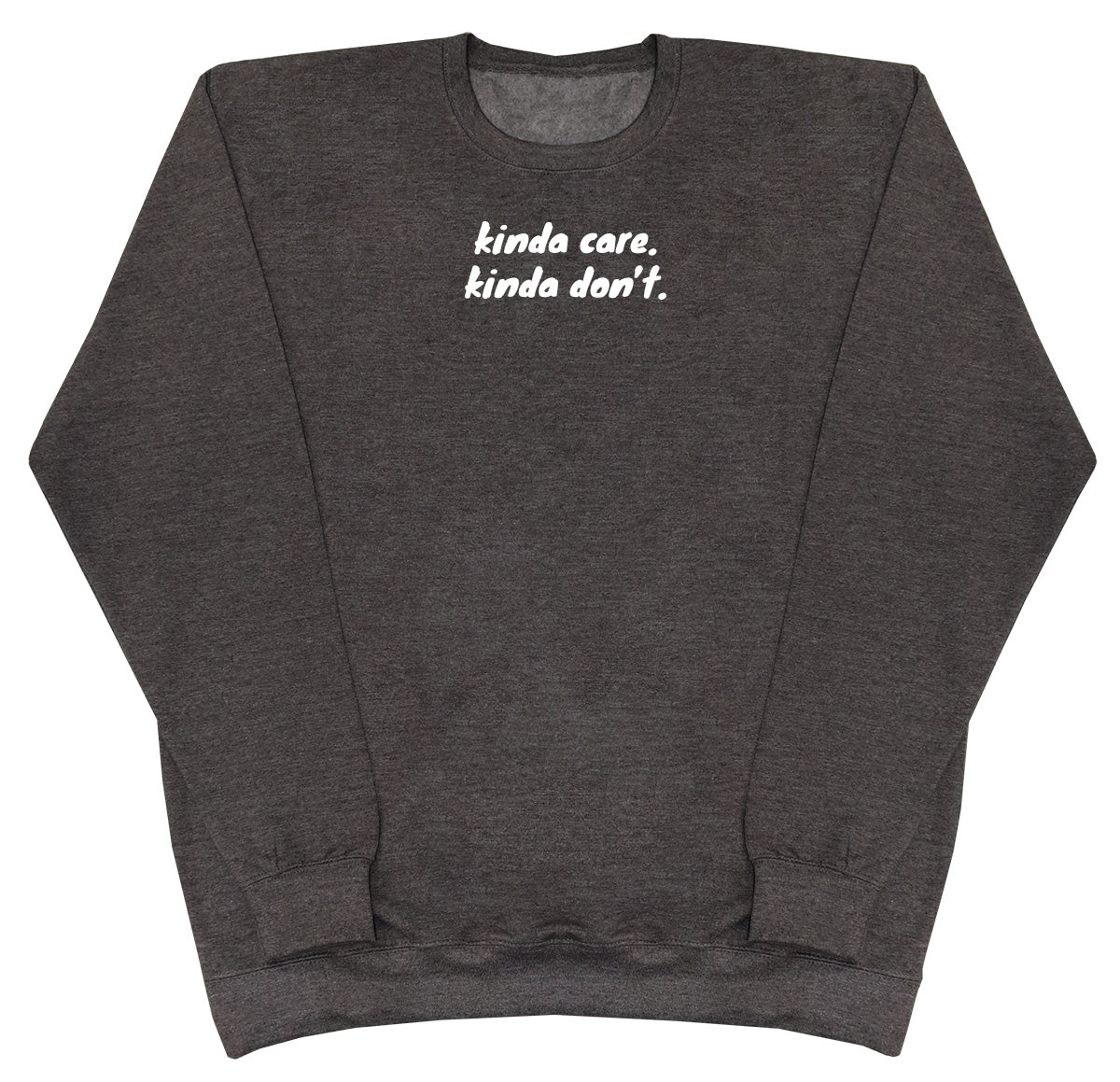 kinda care. kinda don't - Kids Oversized Comfy Sweater