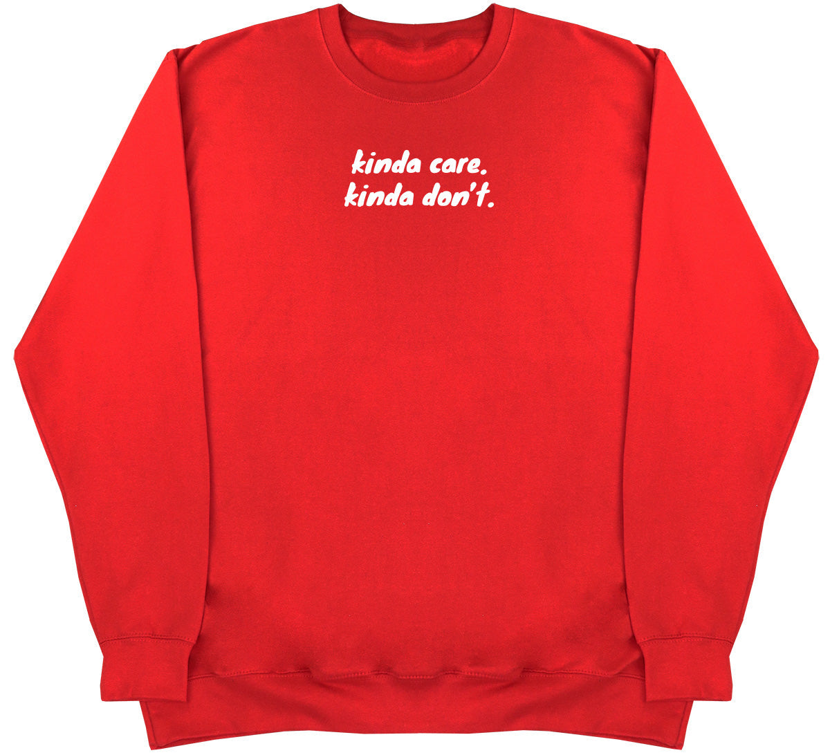 kinda care. kinda don't - Kids Oversized Comfy Sweater