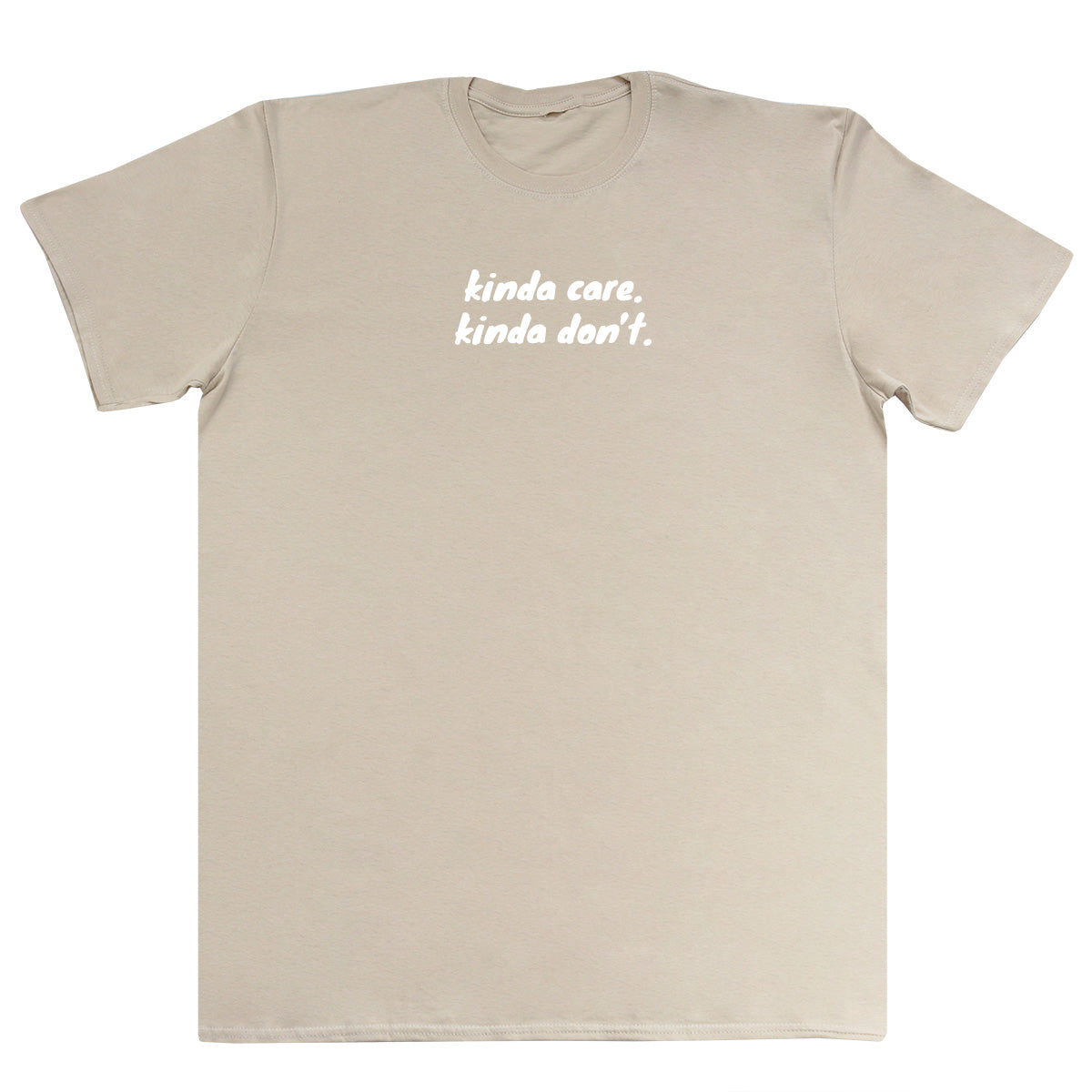 kinda care. kinda don't - Kids Oversized Comfy T-Shirt