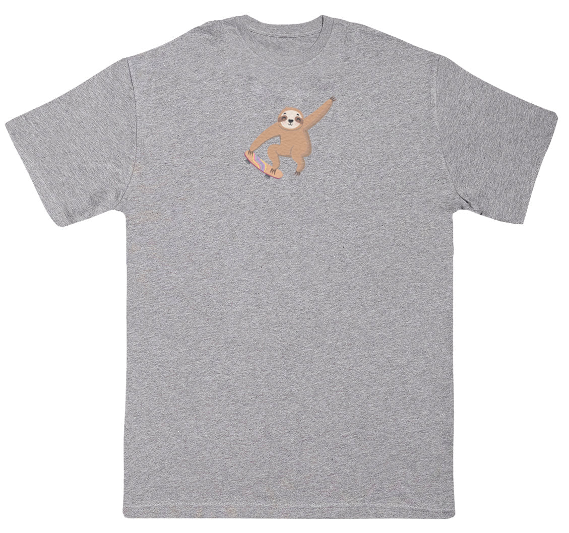 Skating Sloth - Kids Oversized Comfy T-Shirt