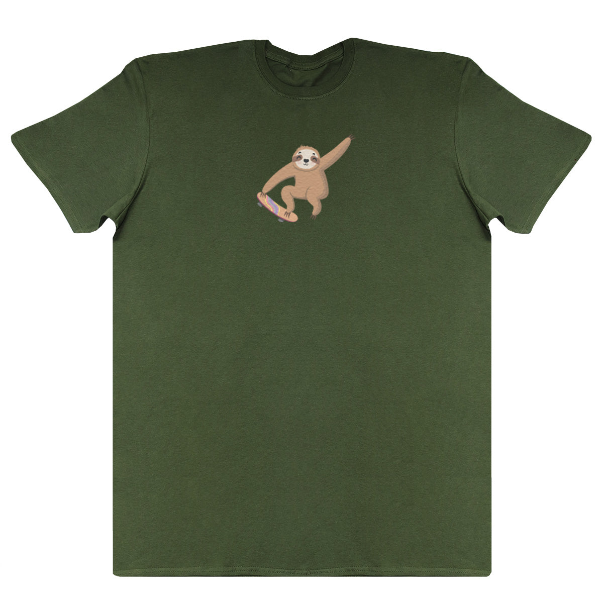 Skating Sloth - Kids Oversized Comfy T-Shirt