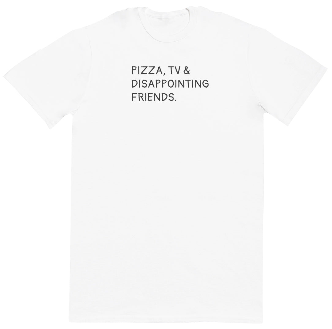 Pizza, TV & Disappointing Friends - Kids Oversized Comfy T-Shirt