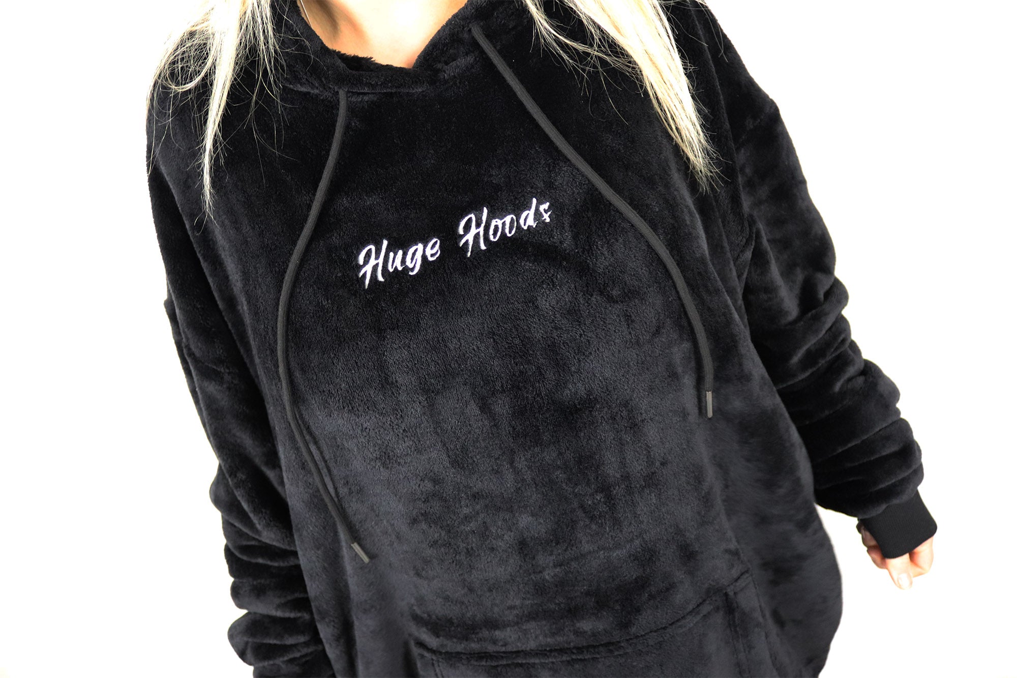 Huge Hoods Fur Black Oversized Original Hoody